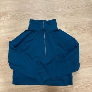 Blue DANSKIN quarter zip lululemon dupe size large